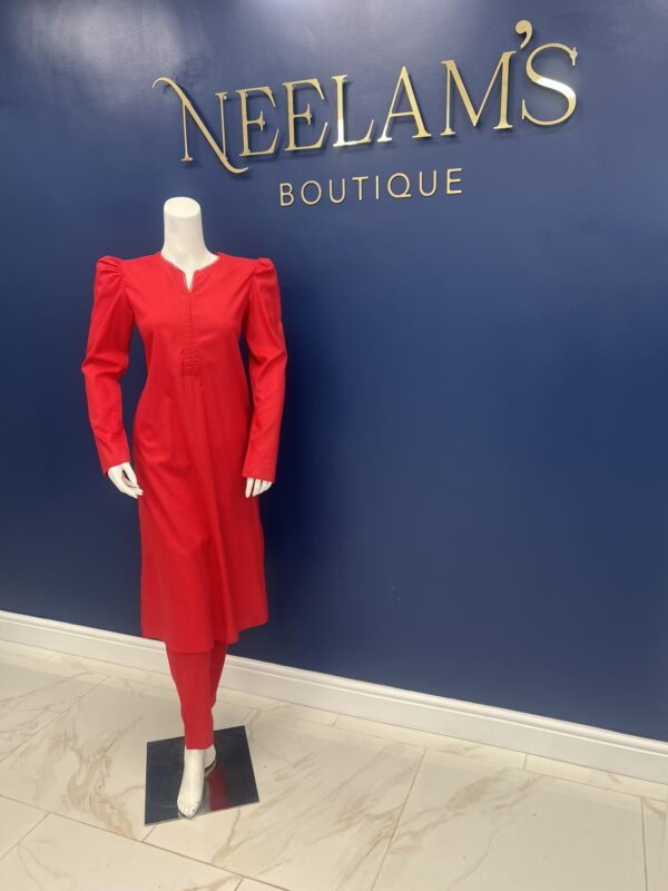 Ego Collection Red Puff Sleeve - Image 7