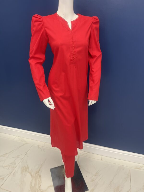 Ego Collection Red Puff Sleeve - Image 3