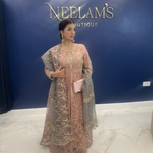 Embroidered 3pc Frock Dress