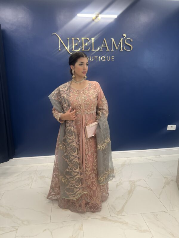 Embroidered 3pc Frock Dress
