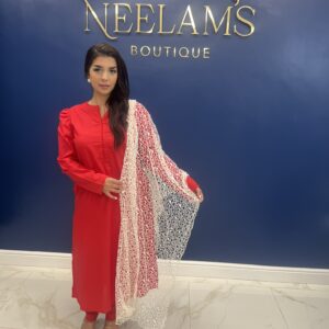 Ego Collection Red Puff Sleeve