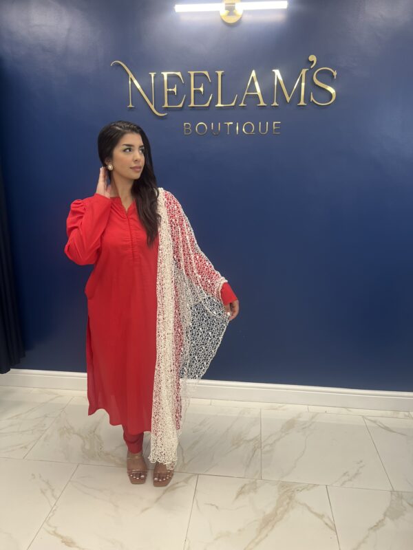 Ego Collection Red Puff Sleeve - Image 4