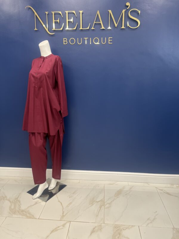 Ego Collection Plum Sharwani Collar - Image 5