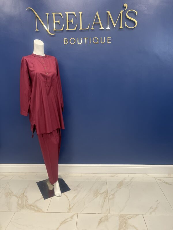 Ego Collection Plum Sharwani Collar - Image 6