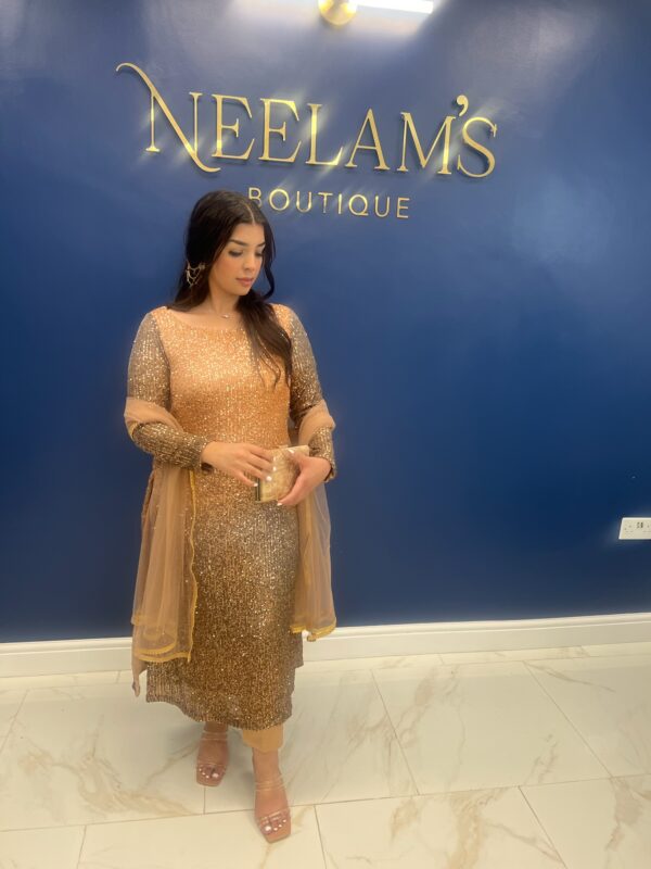 NB Gold Ombre Sequin Dress